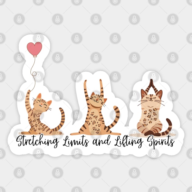 Bengal Cat Yoga Sticker by softprintables